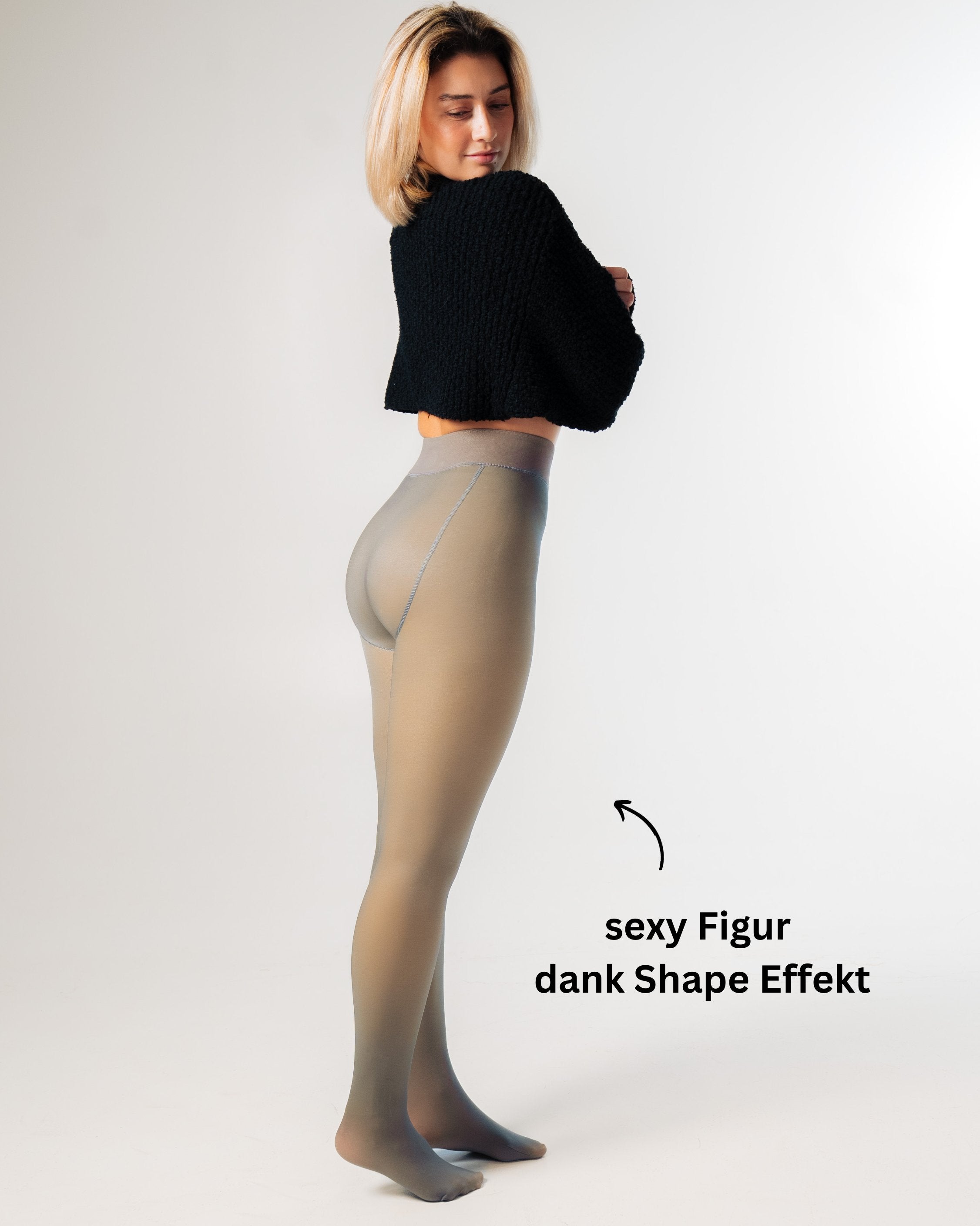 BoomBooty™ gefütterte Strumpfhose / Grau