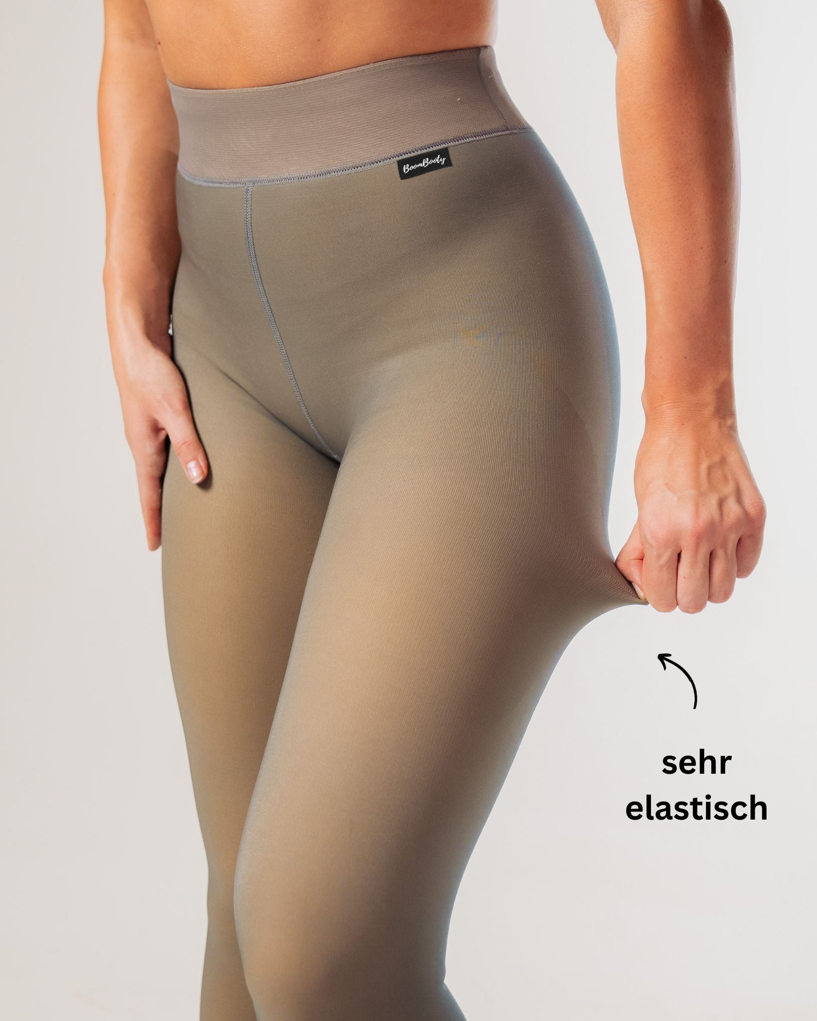 BoomBooty™ gefütterte Strumpfhose / Grau