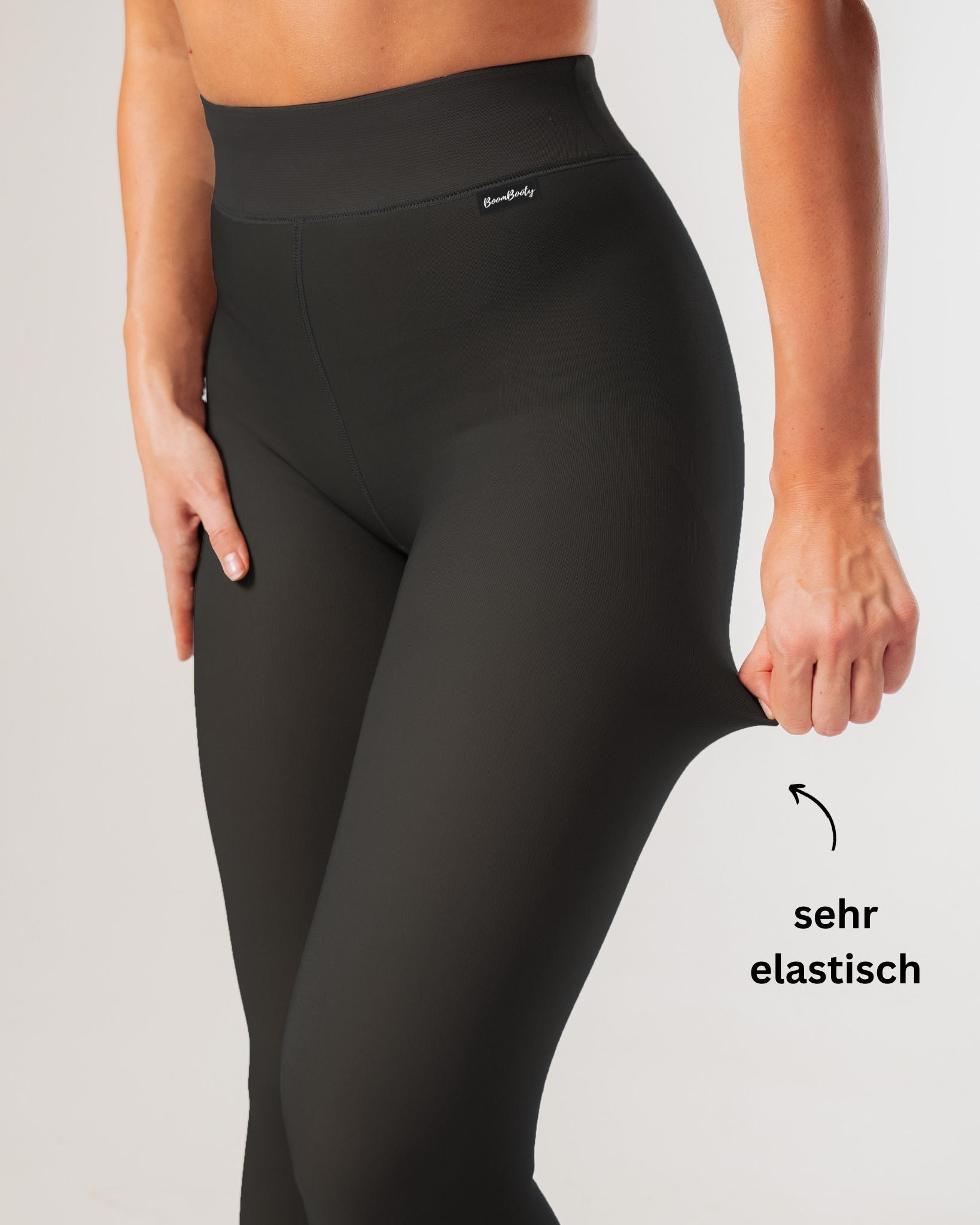 BoomBooty™ gefütterte Strumpfhose / Schwarz