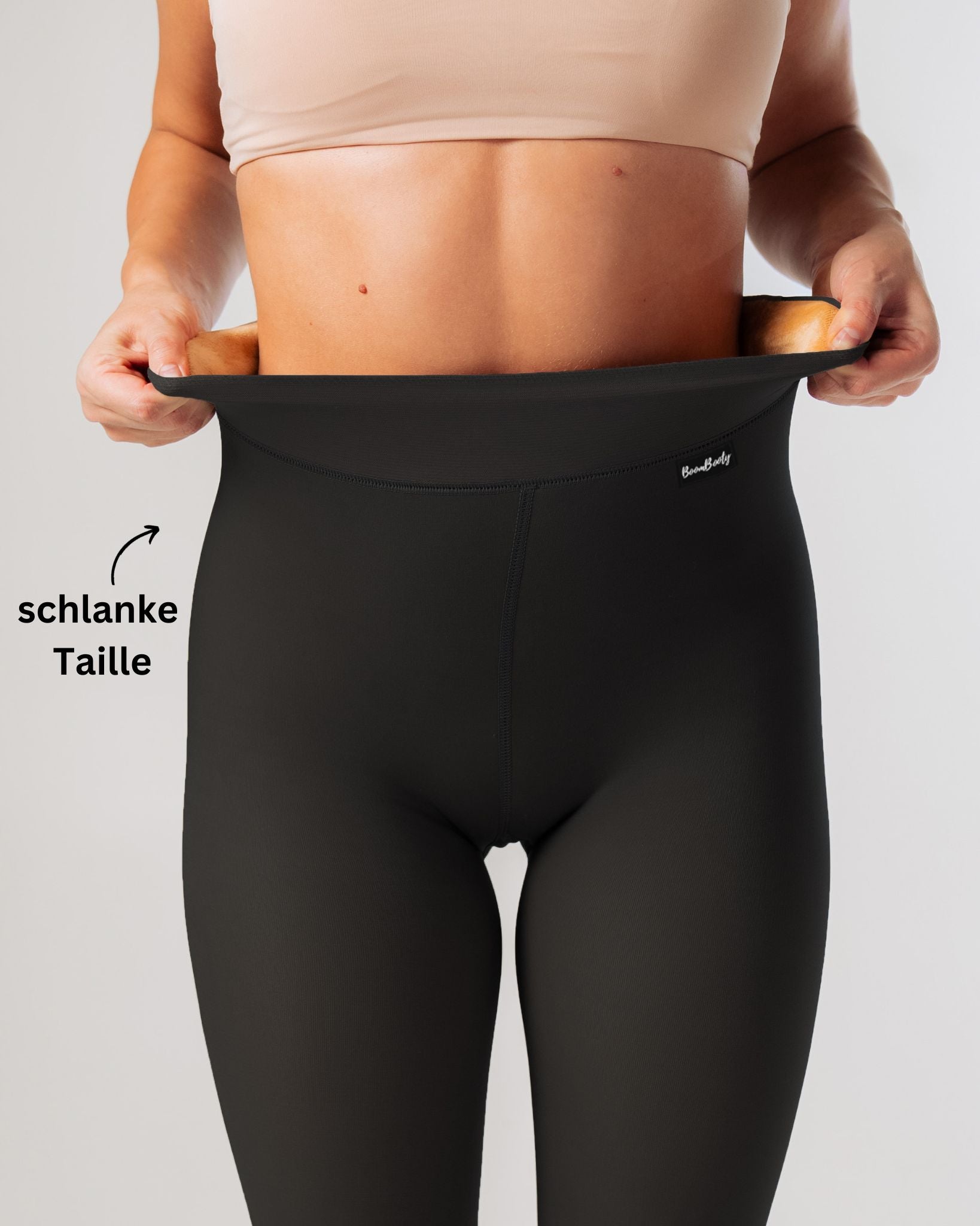 BoomBooty™ gefütterte Strumpfhose / Schwarz
