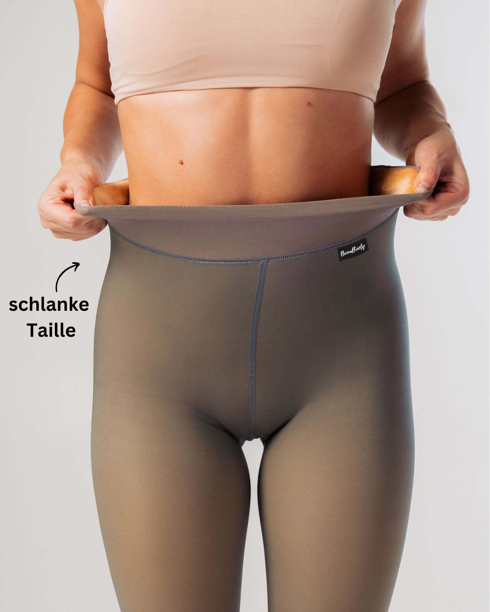 BoomBooty™ gefütterte Strumpfhose / Grau